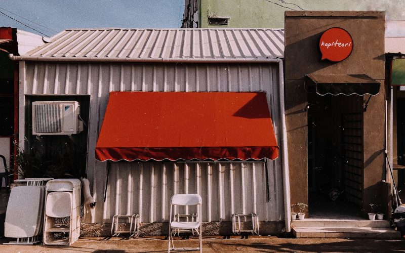 facade of white store