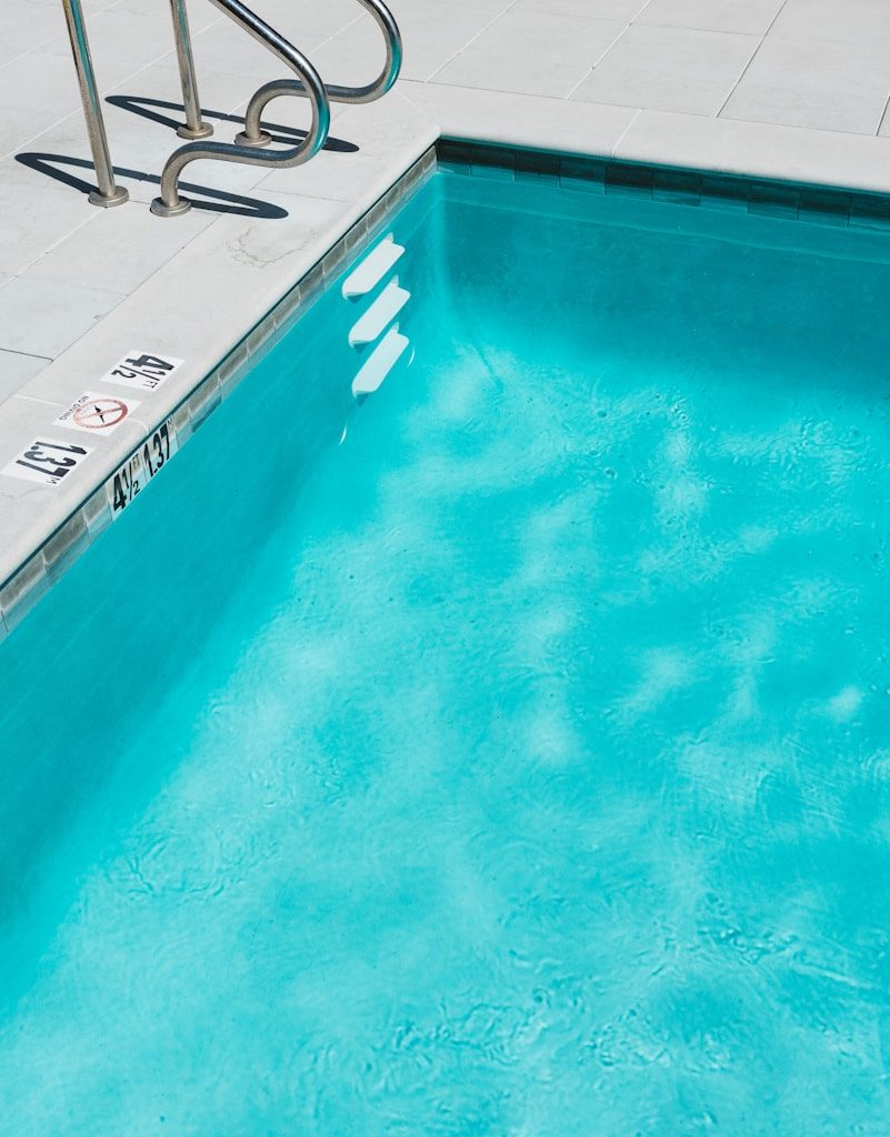 blue swimming pool