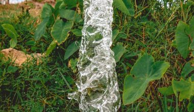 a pipe that has water coming out of it